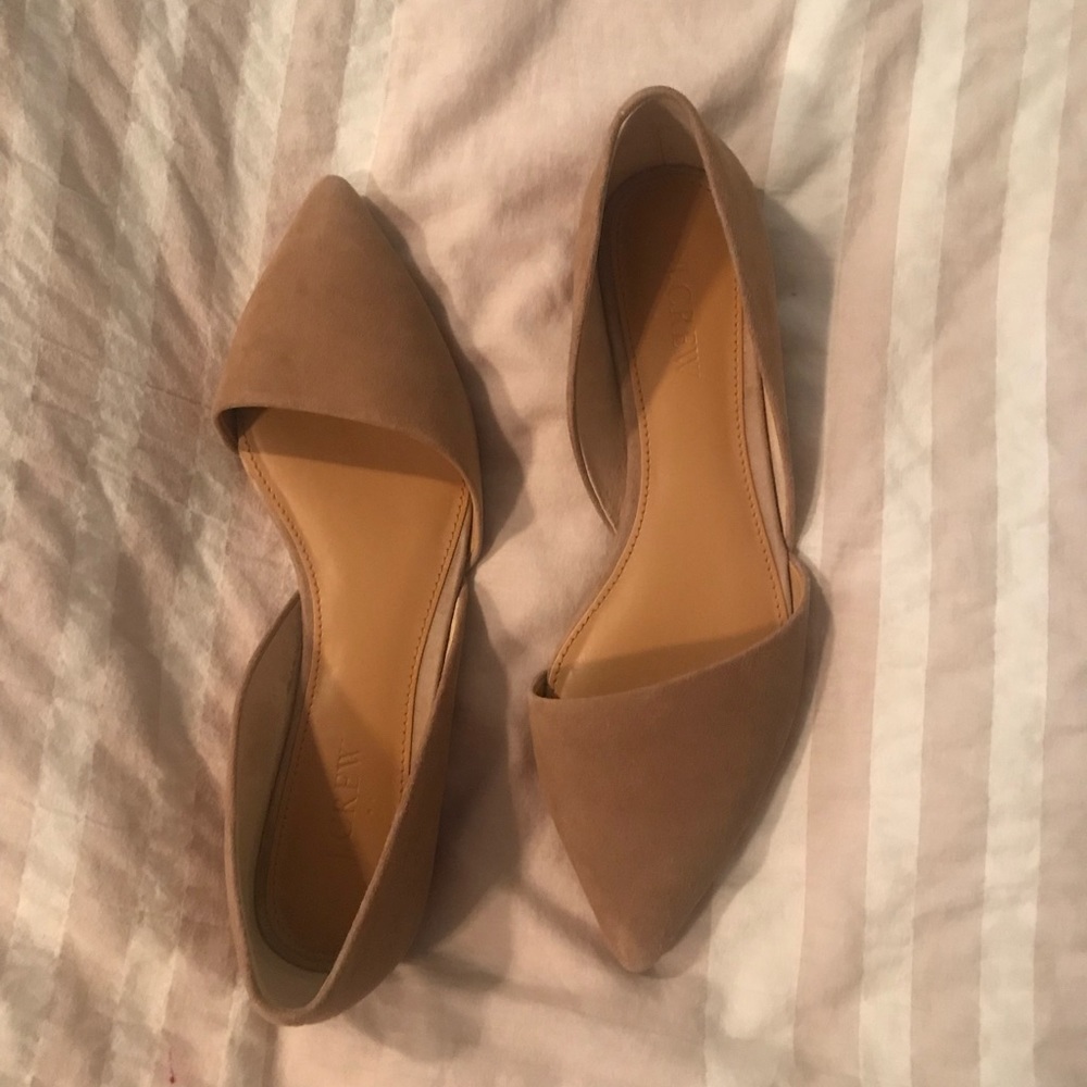 J Crew Suede Point Flats